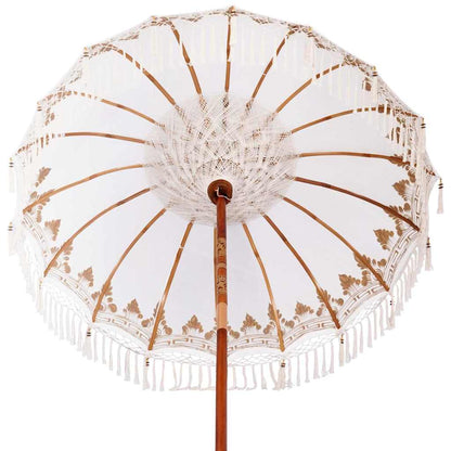 Balinese Parasol 260 Cream 180-190 cm Cotton and solid wood