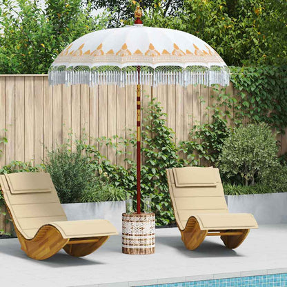 Balinese Parasol 260 Cream 180-190 cm Cotton and solid wood