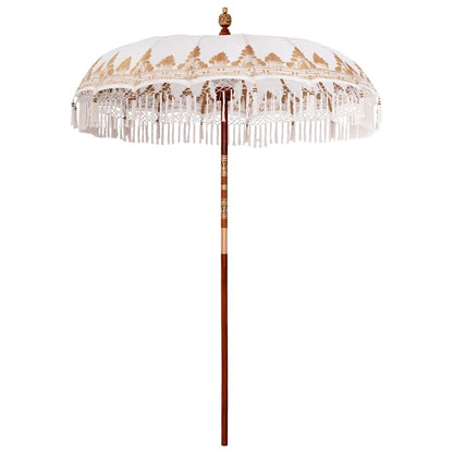 Balinese Parasol 260 Cream 180-190 cm Cotton and solid wood