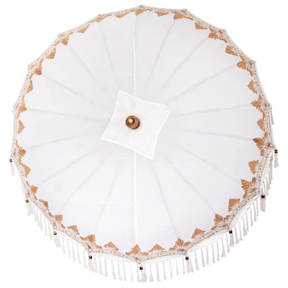 Balinese Parasol 260 Cream 210-220 cm Cotton and solid wood