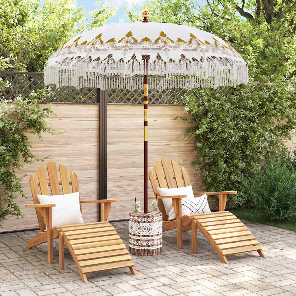 Balinese Parasol 260 Cream 210-220 cm Cotton and solid wood