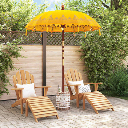 Balinese Parasol 260 Yellow 180-190 cm Cotton and solid wood