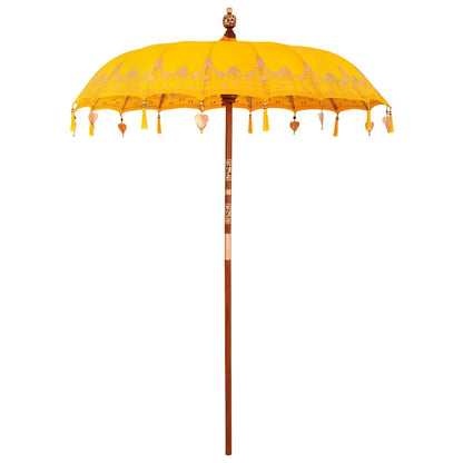 Balinese Parasol 260 Yellow 180-190 cm Cotton and solid wood
