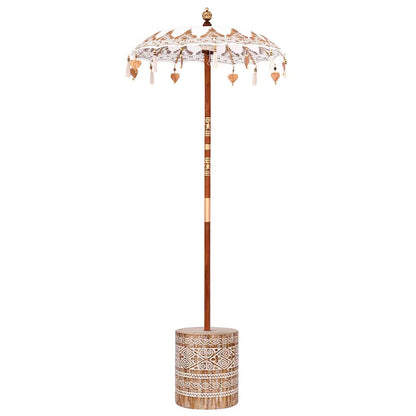 Balinese Parasol 260 Cream 95-100 cm Cotton and solid wood