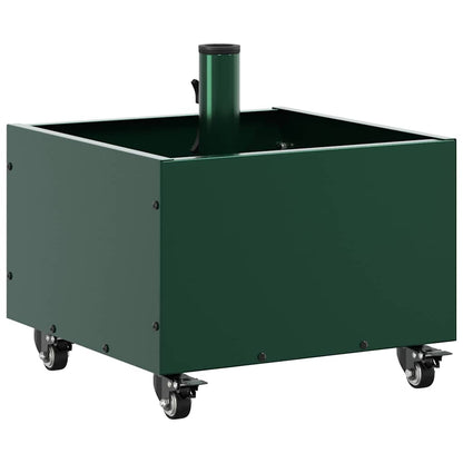 Parasol Base with Planter Green 45 x 45 x 45 cm Steel