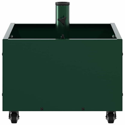 Parasol Base with Planter Green 45 x 45 x 45 cm Steel