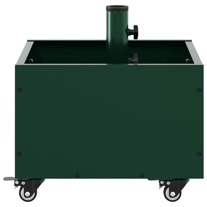 Parasol Base with Planter Green 45 x 45 x 45 cm Steel