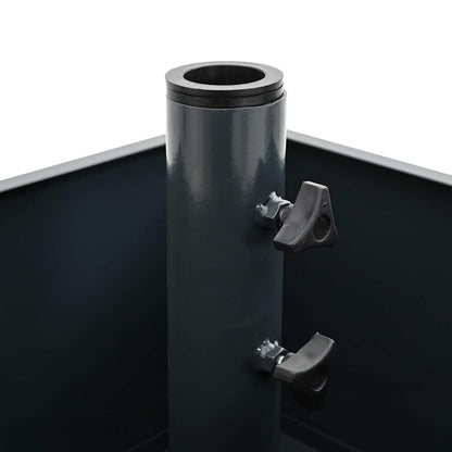 Parasol Base with Planter Anthracite 45 x 45 x 45 cm Steel