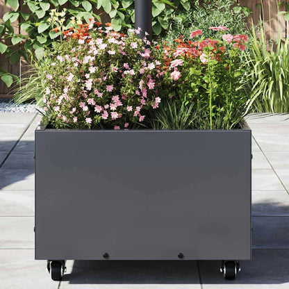 Parasol Base with Planter Anthracite 45 x 45 x 45 cm Steel