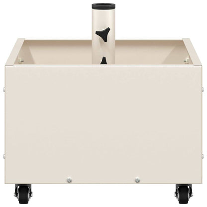 Parasol Base with Planter White 45 x 45 x 45 cm Steel