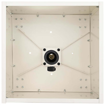 Parasol Base with Planter White 45 x 45 x 45 cm Steel