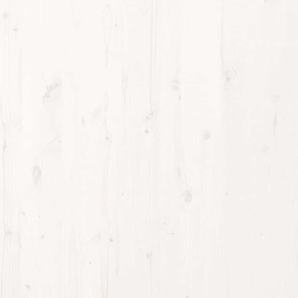 Bed Frame with Headboard White 220 x 160 cm Solid pine wood