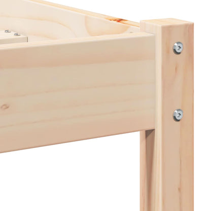 Bed Frame with Headboard Brown 220 x 180 cm Solid pine wood