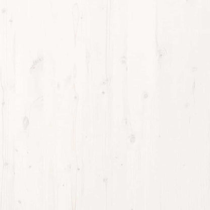 Bed Frame with Headboard White 220 x 200 cm Solid pine wood