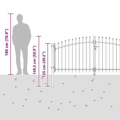 Garden Gate Black 100 x 400 cm