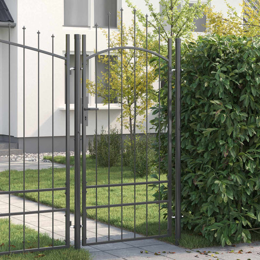Garden Gate Black 150 x 400 cm Steel
