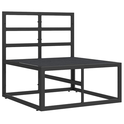 Outdoor Furniture with Cushion with Pillow Black Aluminium