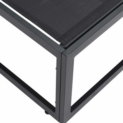 Outdoor Furniture with Cushion Black Aluminium