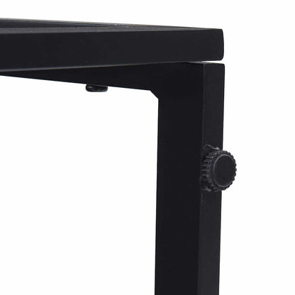 Outdoor Furniture with Cushion Black Aluminium