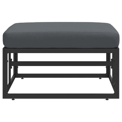 Outdoor Furniture with Cushion Black Aluminium