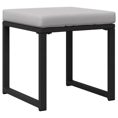 Garden Furniture with Cushion Other 4 pcs Black Steel