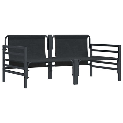 Outdoor Furniture with Cushion 2 pcs Anthracite Steel