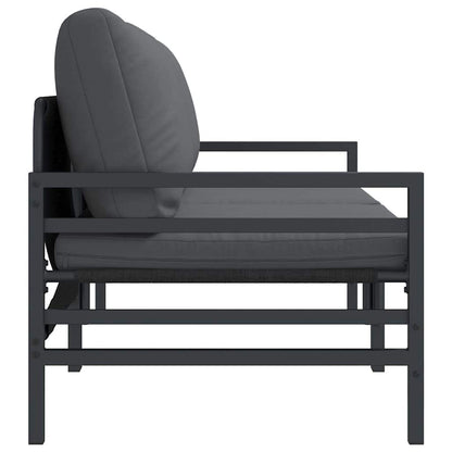 Outdoor Furniture with Cushion 2 pcs Anthracite Steel