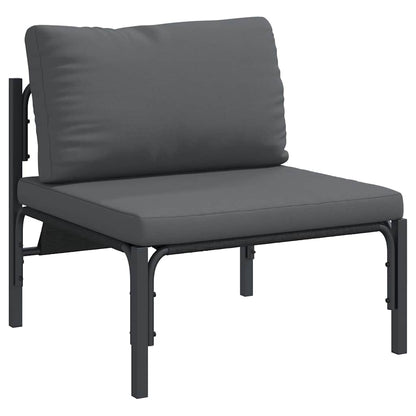 Outdoor Furniture with Cushion with Pillow Anthracite Steel