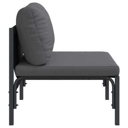 Outdoor Furniture with Cushion with Pillow Anthracite Steel