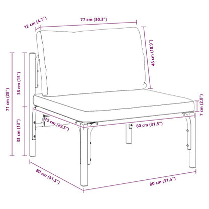 Outdoor Furniture with Cushion with Pillow Anthracite Steel