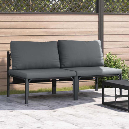 Outdoor Furniture with Cushion 2 pcs Anthracite Steel