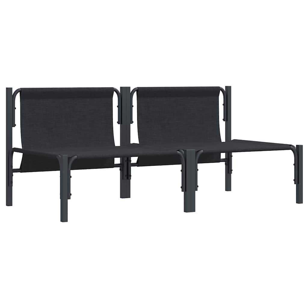Outdoor Furniture with Cushion 2 pcs Anthracite Steel