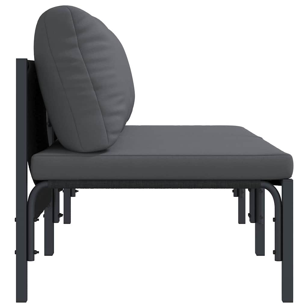 Outdoor Furniture with Cushion 2 pcs Anthracite Steel