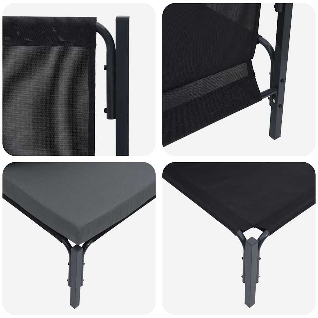 Outdoor Furniture with Cushion 3 pcs Anthracite Steel