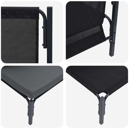 Outdoor Furniture with Cushion 3 pcs Anthracite Steel