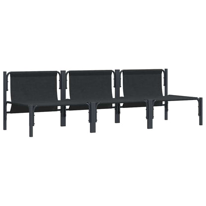 Outdoor Furniture with Cushion 3 pcs Anthracite Steel