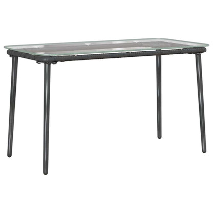 Garden Table Black 80 x 40 x 45.5 cm Poly rattan