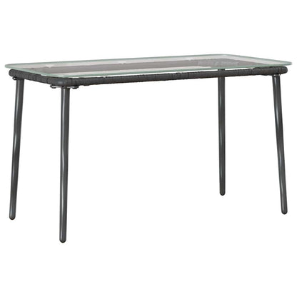 Garden Table Black 80 x 40 x 45.5 cm Poly rattan