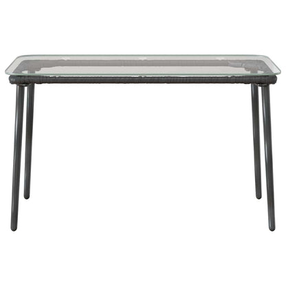 Garden Table Black 80 x 40 x 45.5 cm Poly rattan