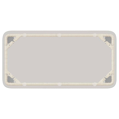Garden Table Natural 80 x 40 x 45.5 cm Poly rattan