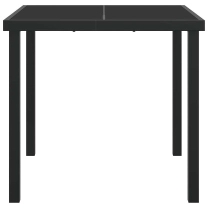 Garden Table Black 80 x 80 x 73 cm Solid Teak wood
