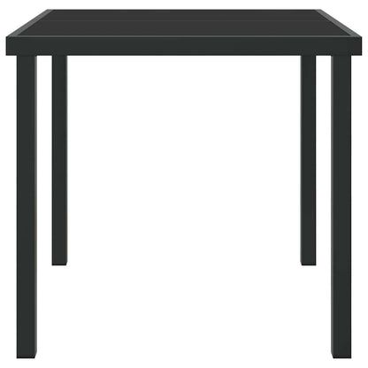 Garden Table Black 80 x 80 x 73 cm Solid Teak wood