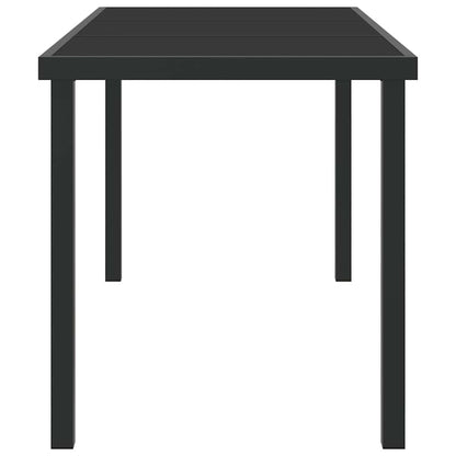 Garden Table Black 140 x 80 x 73 cm Solid Teak wood
