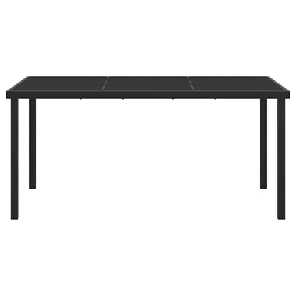 Garden Table Black 160 x 80 x 73 cm Solid Teak wood