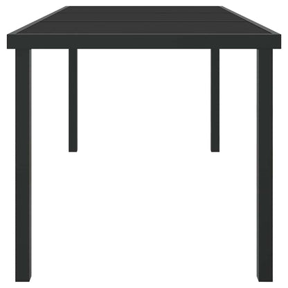 Garden Table Black 160 x 80 x 73 cm Solid Teak wood