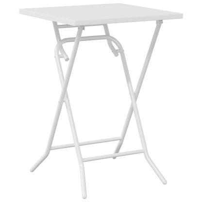 Bistro Set Folding 3 pcs White Steel