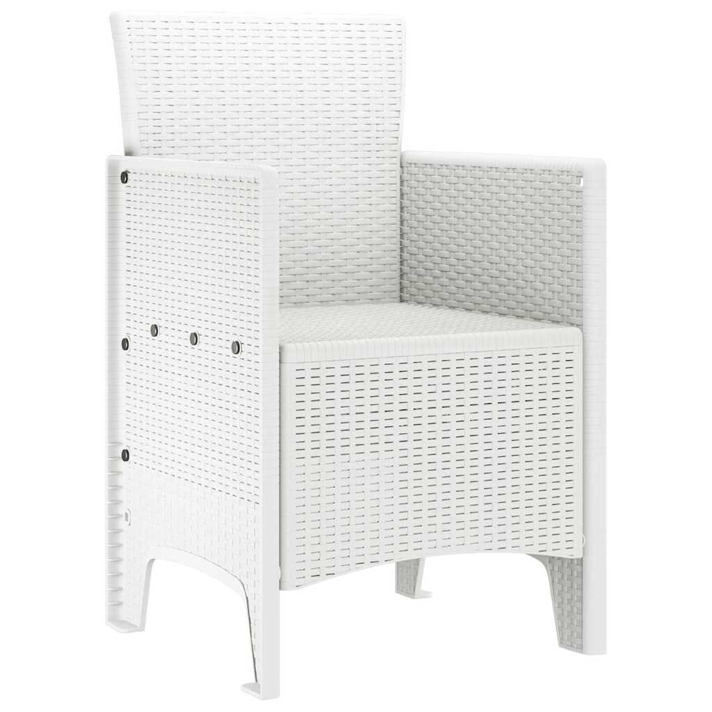 Garden Chair 2 pcs White 53 x 49 x 85 cm PP