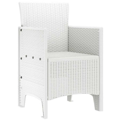 Garden Chair 2 pcs White 53 x 49 x 85 cm PP