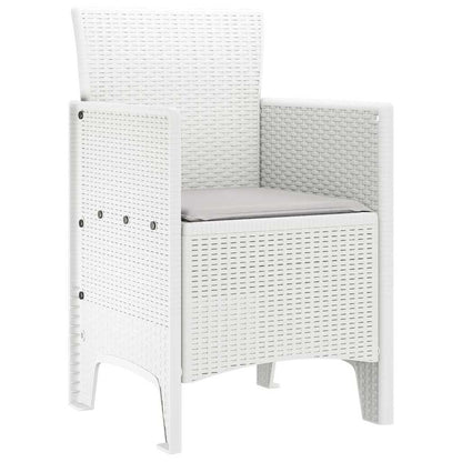 Garden Chair 2 pcs White 53 x 49 x 85 cm PP
