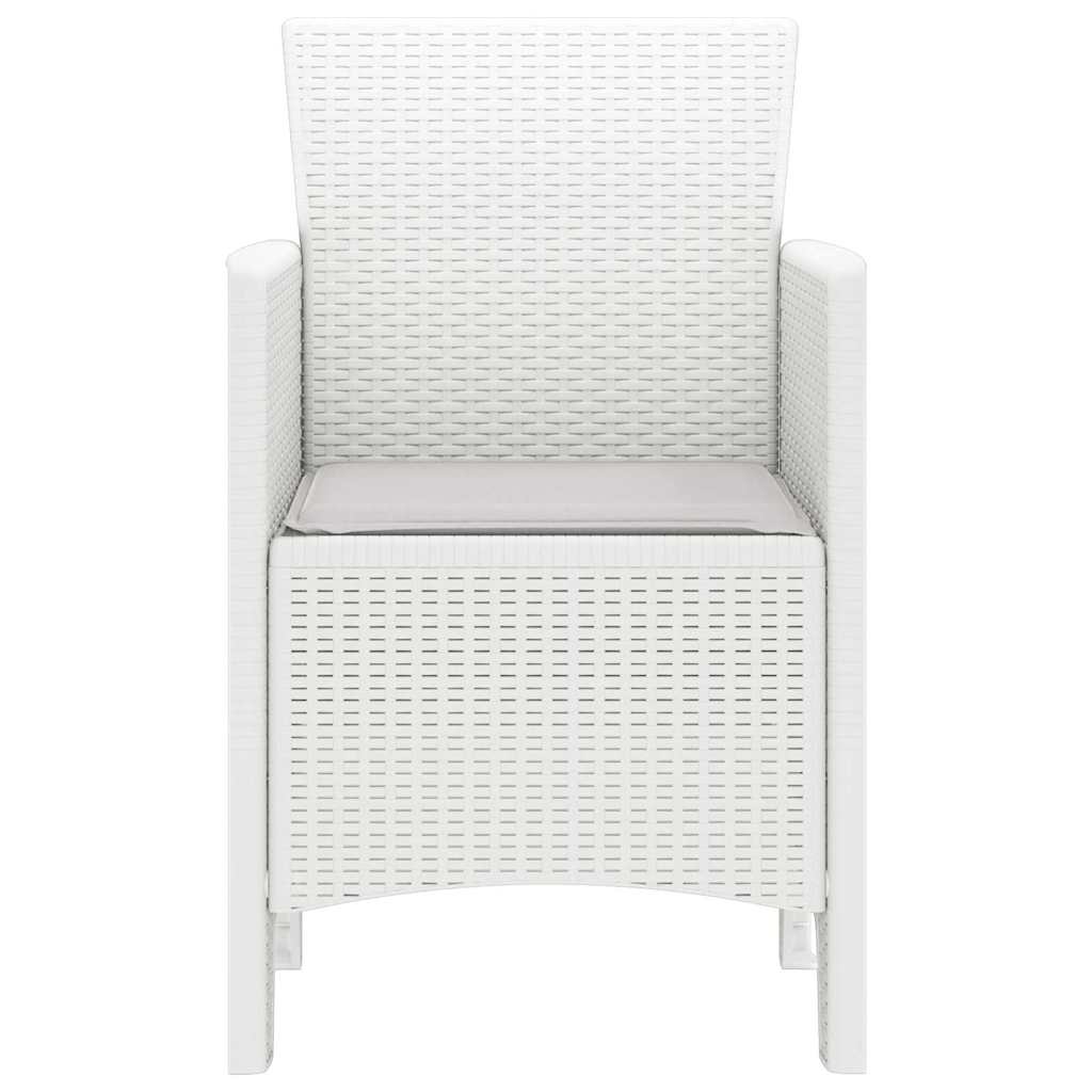 Garden Chair 2 pcs White 53 x 49 x 85 cm PP